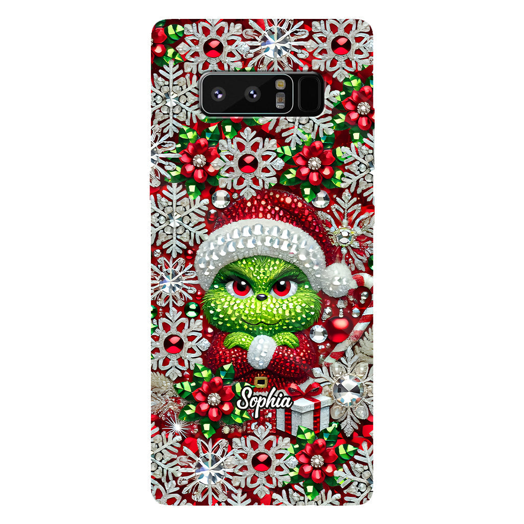 Joyeux Grinchmas - Coque de téléphone personnalisée avec imprimé intégral « Étole de Noël »
