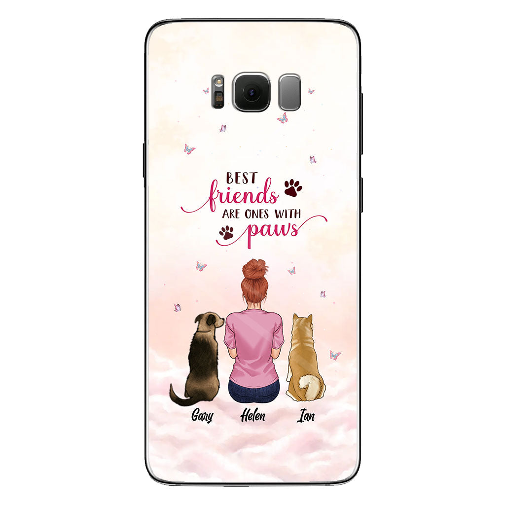 Les meilleurs amis sont ceux qui ont des pattes - Coque de téléphone transparente personnalisée pour chien