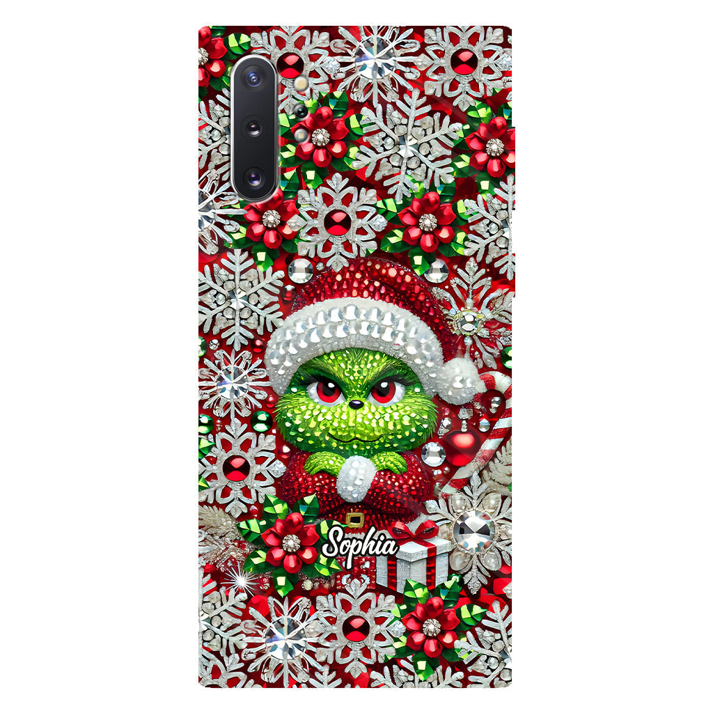 Joyeux Grinchmas - Coque de téléphone personnalisée avec imprimé intégral « Étole de Noël »