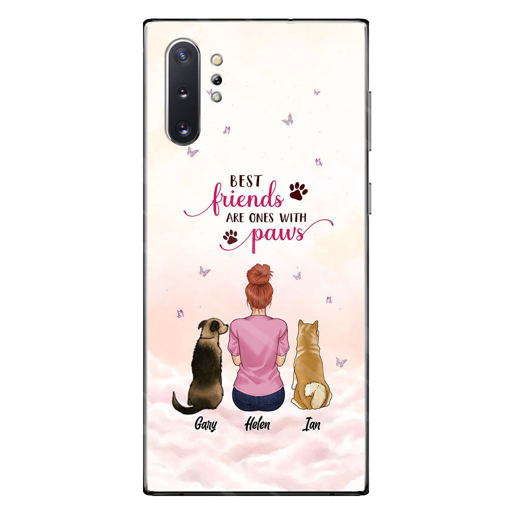 Les meilleurs amis sont ceux qui ont des pattes - Coque de téléphone transparente personnalisée pour chien