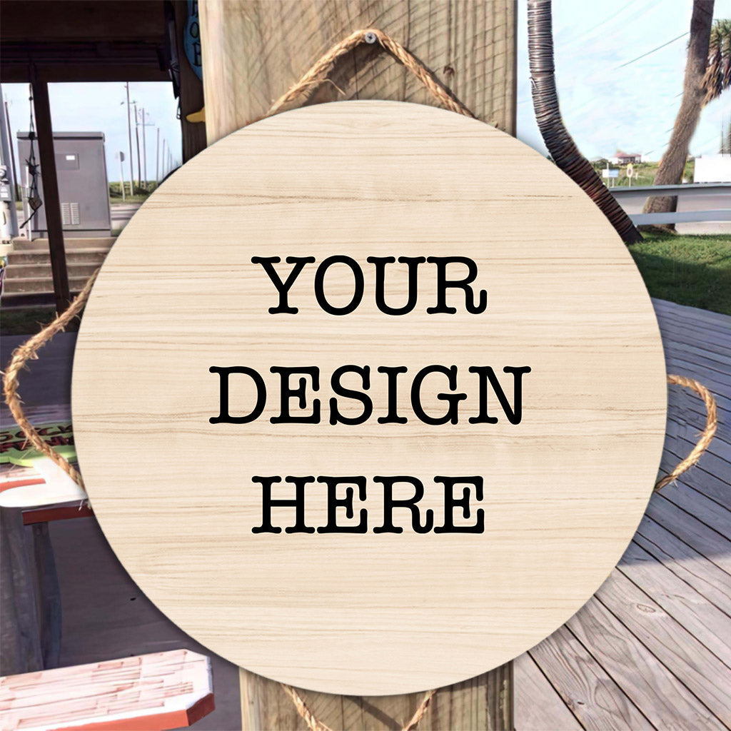 Panneau rond en bois YourDesign