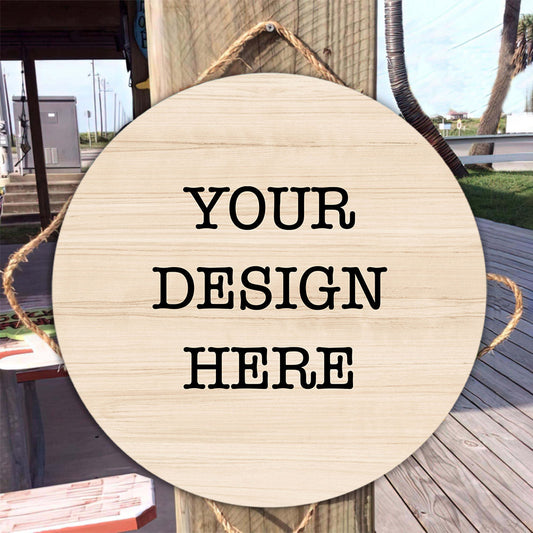 YourDesign Round Wood Sign