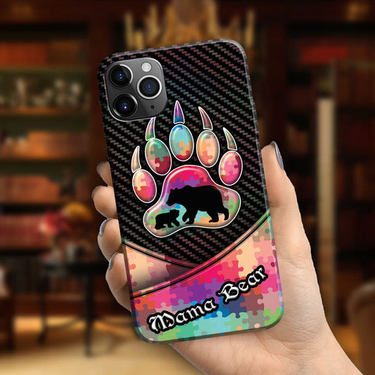 Coque de téléphone Maman Ours - Sensibilisation à l'autisme