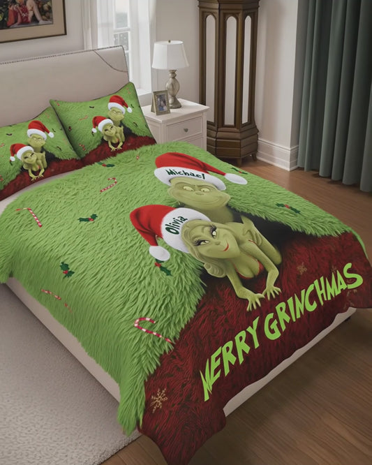 Favorite Thing To Do This Grinchmas - Personalized Stole Christmas Bedding Set