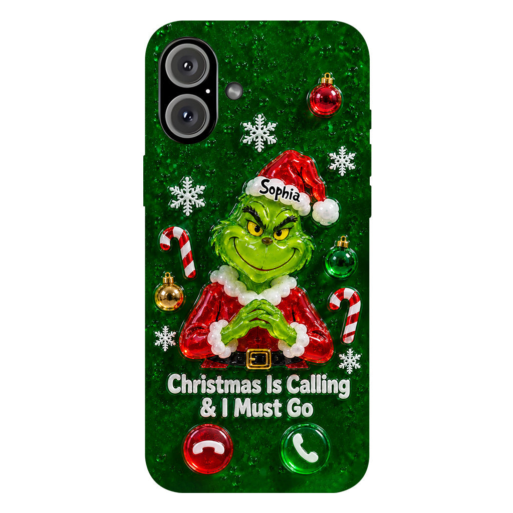 Christmas Is Calling & I Must Go - Personalized Stole Christmas Full Print Phone Case