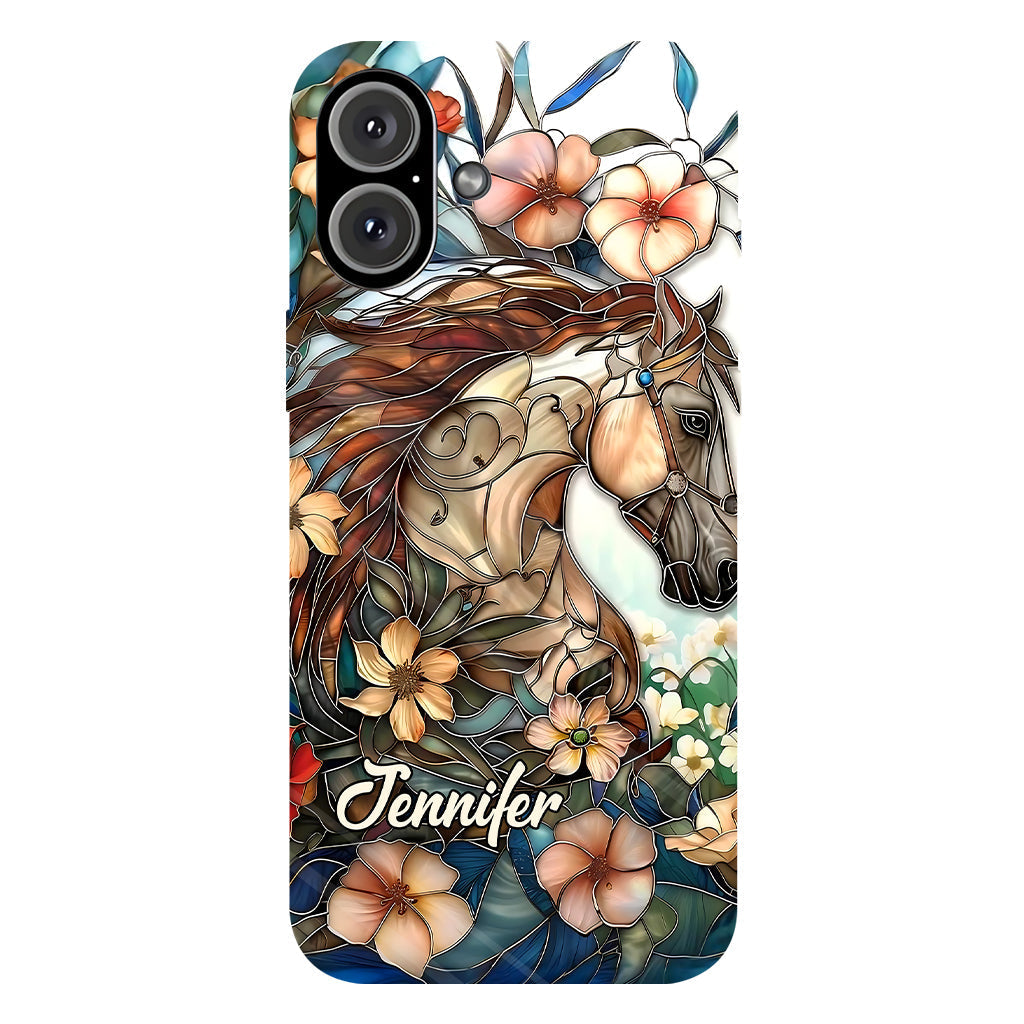 Love Horses - Personalized Horse Full Print Phone Case