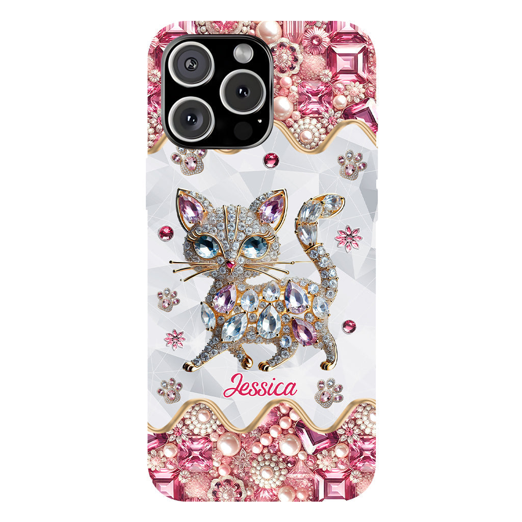 Coque de téléphone personnalisée avec motif chat pour une fille qui aime les chats