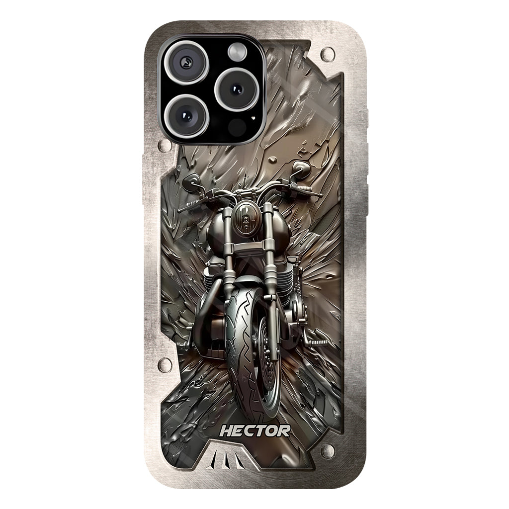 Coque de téléphone personnalisée avec motif motard vintage - Moto vintage